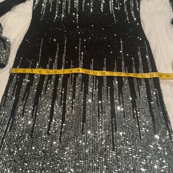 Alloy Apparel 🔥black dress with black and silver sequins NWT - Picture 7 of 9